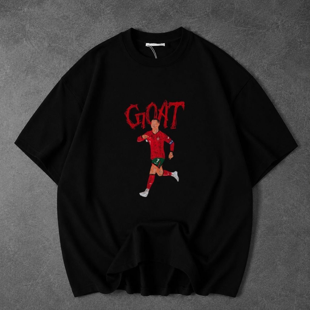 تیشرت کریستیانو رونالدو  طرح GOAT